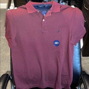 Nautica polo shirt royal burgundy BRAND NEW